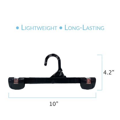 10 INCH PLASTIC BOTTOM HANGERS WITH METAL CLIPS 500 BOX - NB 1001