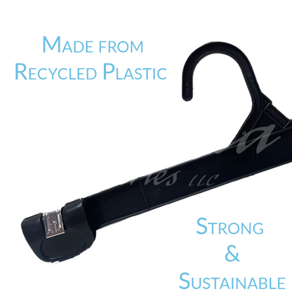 12 INCH PLASTIC BOTTOM HANGERS WITH METAL CLIPS 500 BOX - NB 1002