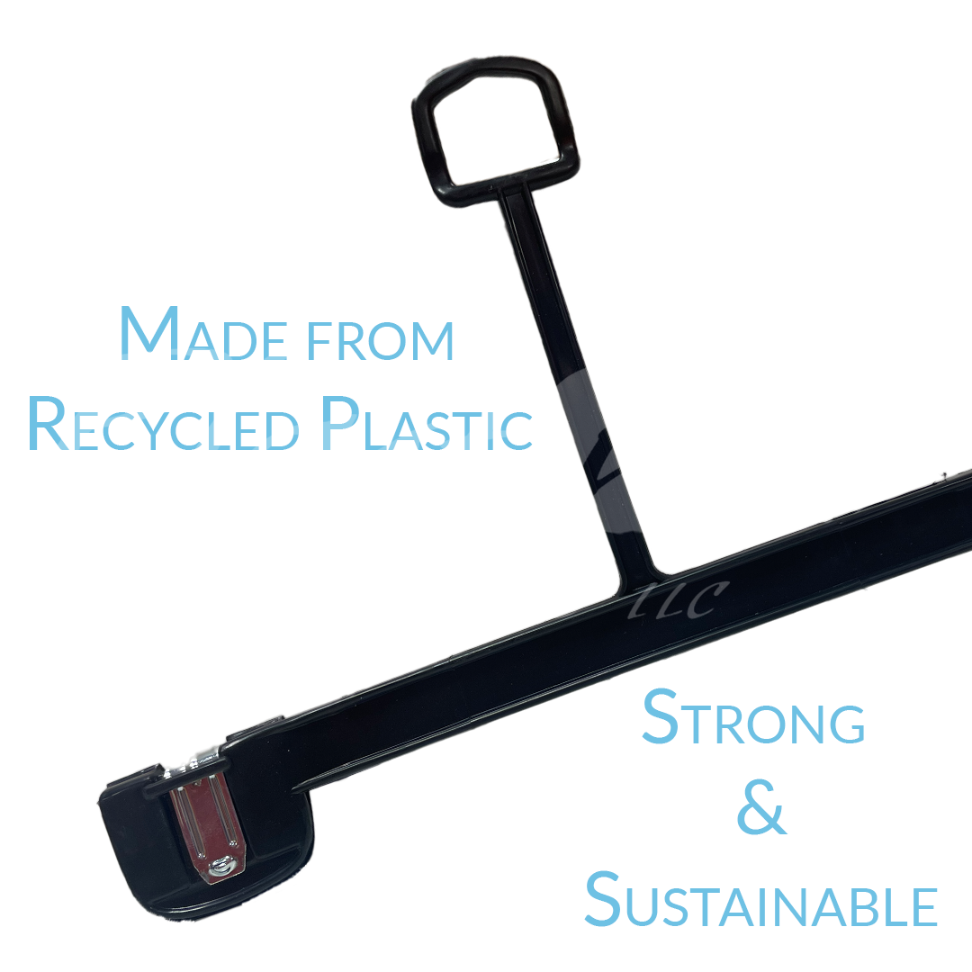 10 INCH PLASTIC BOTTOM HANGERS WITH LOOP & METAL CLIPS 500 BOX - NB 1100