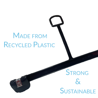 12 INCH PLASTIC BOTTOM HANGERS WITH LOOP & METAL CLIPS 500 BOX - NB 1102 - Ethic Solutions -