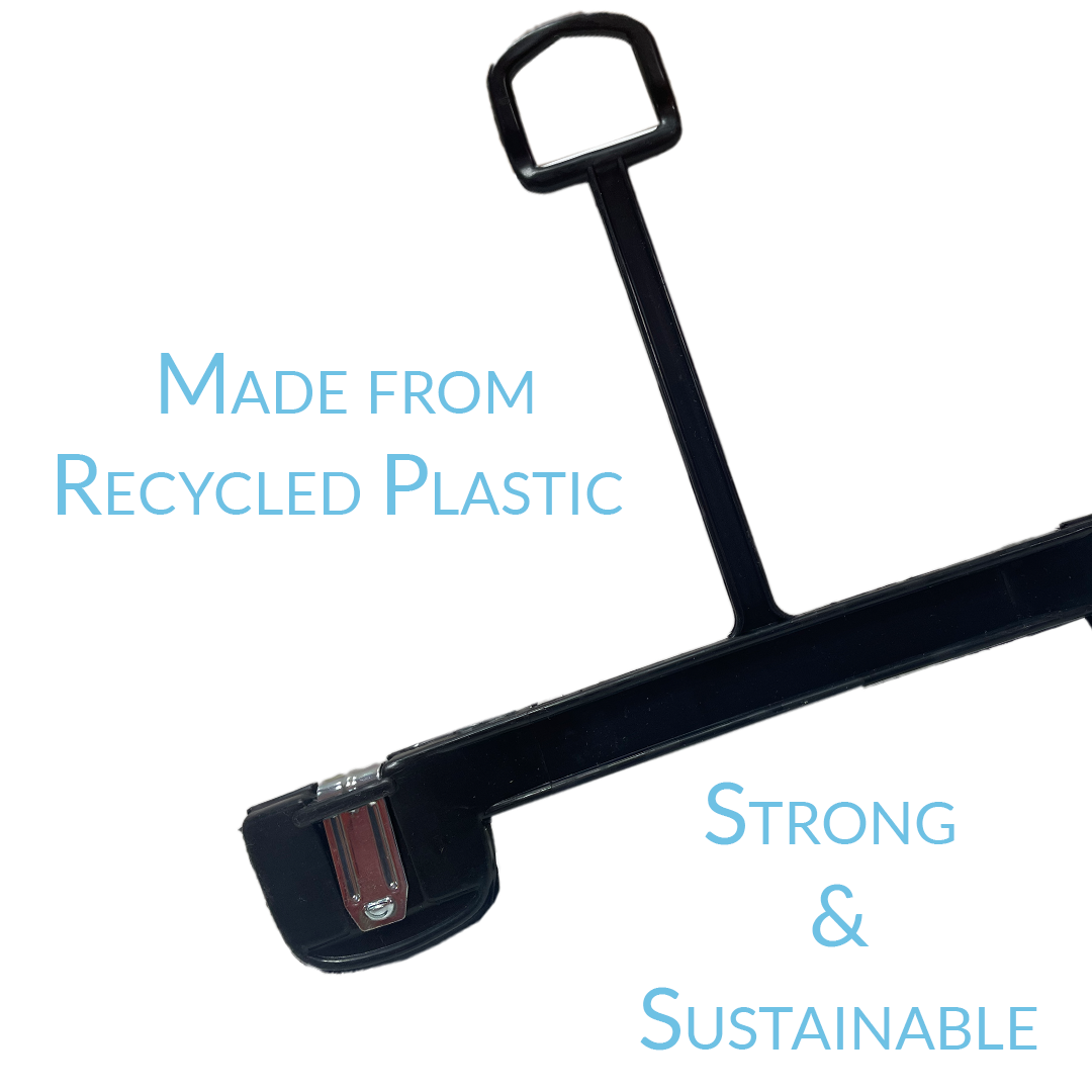 8 INCH PLASTIC BOTTOM HANGERS WITH LOOP & METAL CLIPS 500 BOX - NB 1104 - Ethic Solutions -