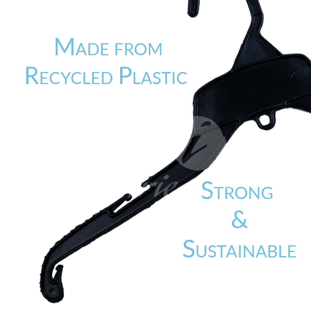 19 INCH PLASTIC TOP HANGERS 250 BOX - NB 19