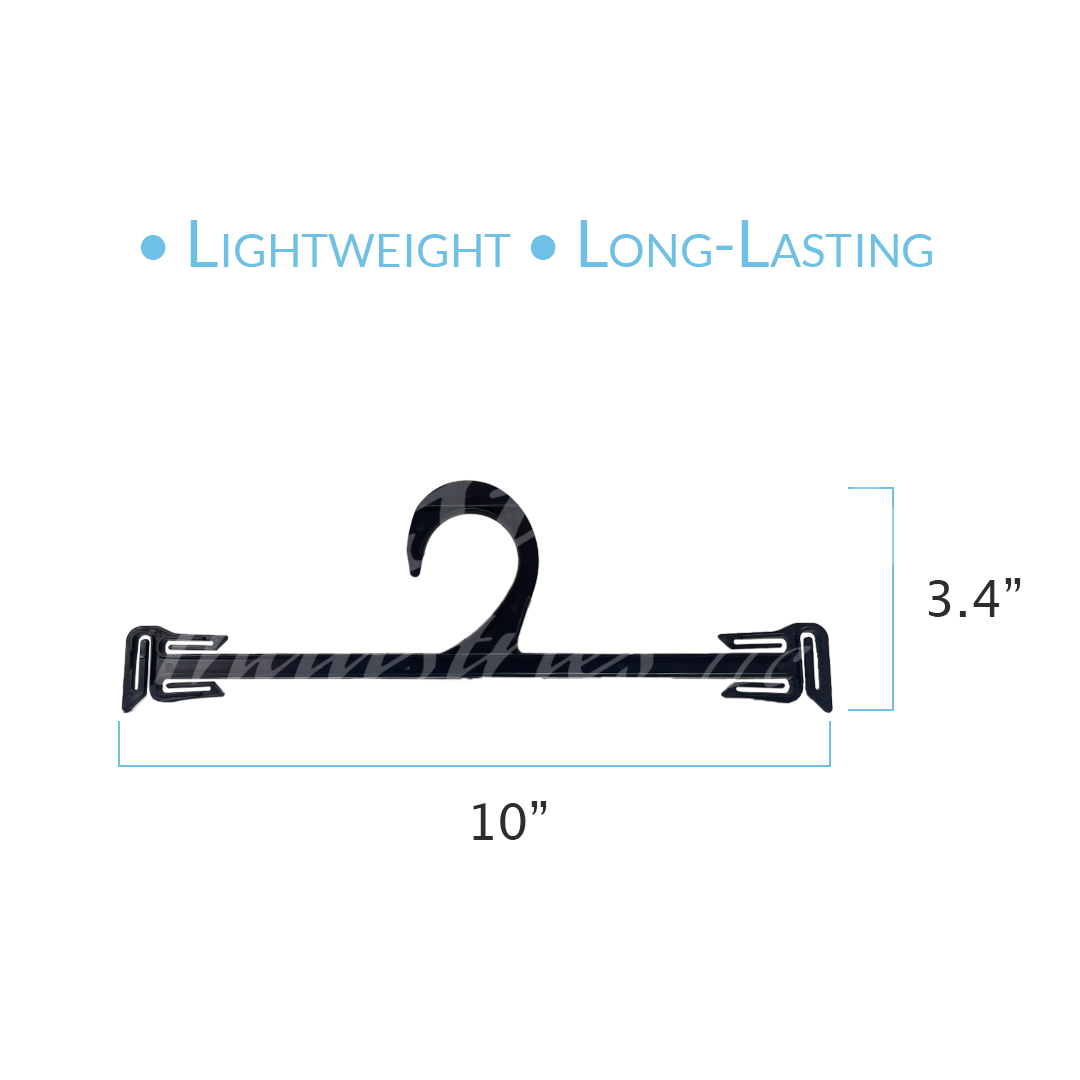 10 INCH PLASTIC LINGERIE HANGERS 1000 BOX - NB 626