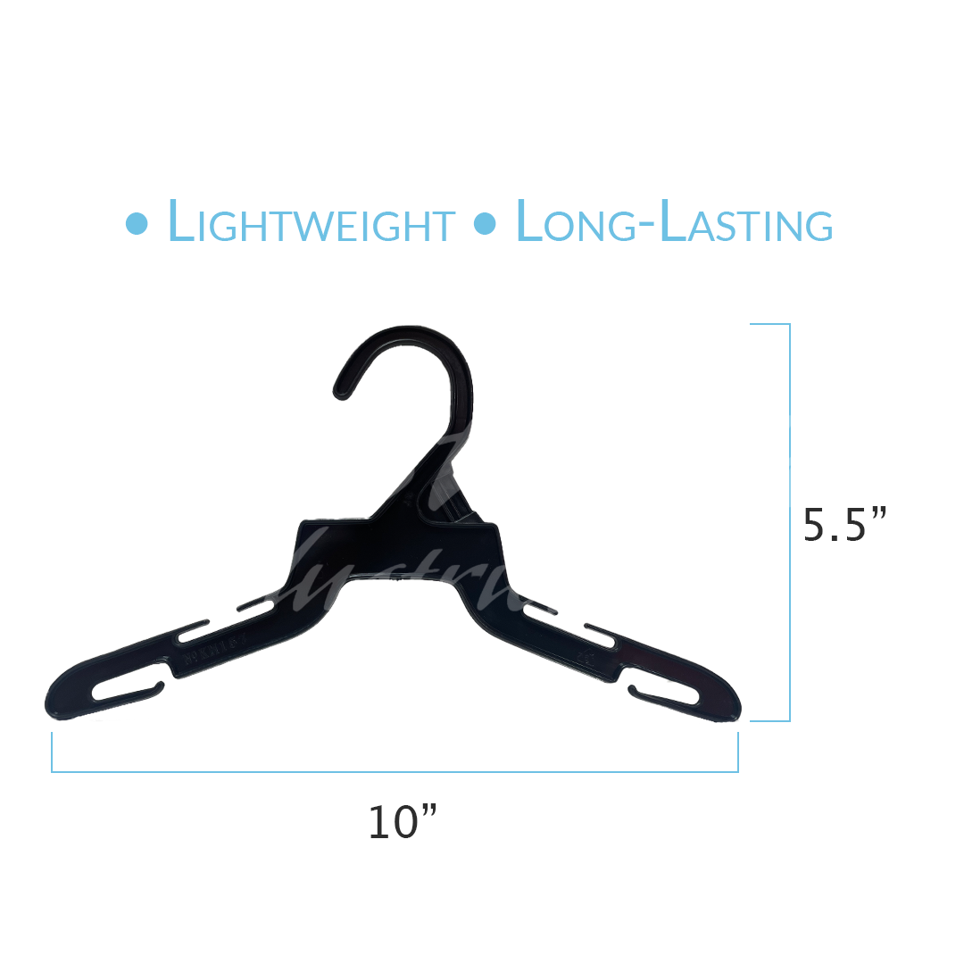 10 INCH PLASTIC TOP HANGERS 500 BOX - NB KM 157
