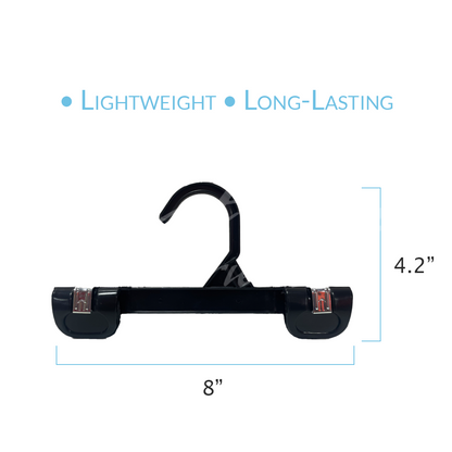 8 INCH PLASTIC BOTTOM HANGERS WITH METAL CLIPS 500 BOX - NB KS 1004