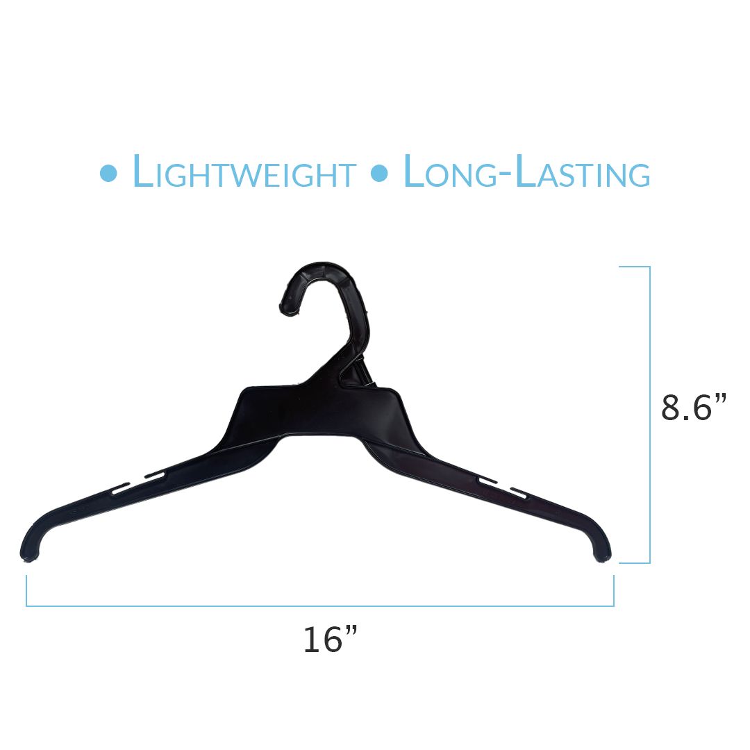 16 INCH PLASTIC TOP HANGERS 500 BOX - NB KS 16 - Ethic Solutions -