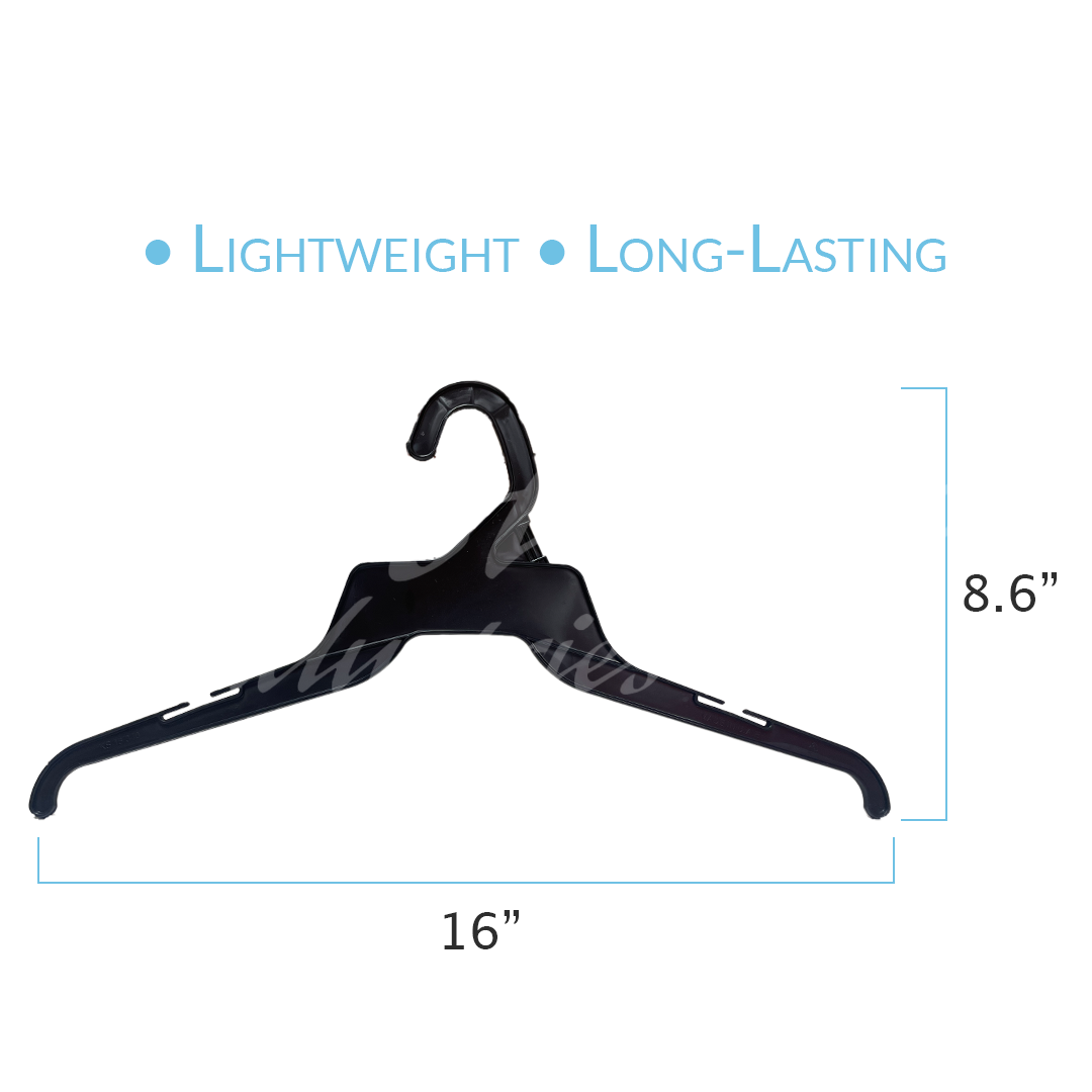 16 INCH PLASTIC TOP HANGERS 500 BOX - NB KS 16