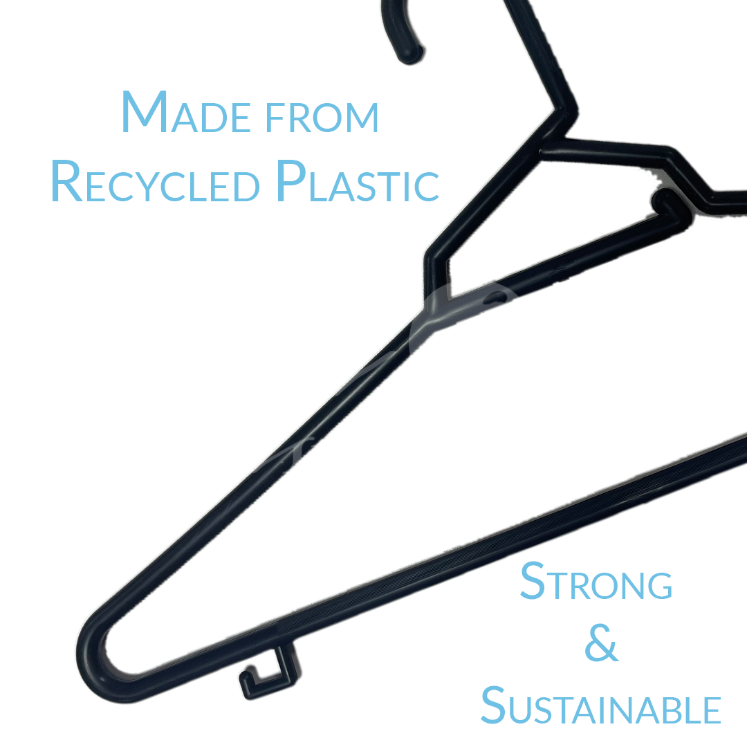 17 INCH PLASTIC ROUND TOP HANGERS 250 BOX - NB KSS 17