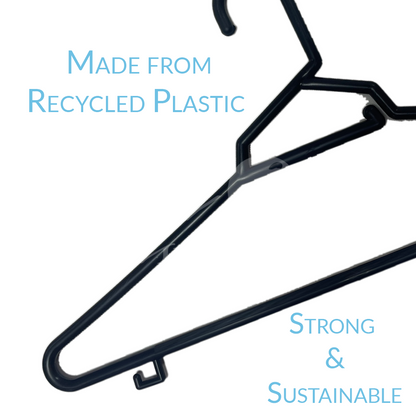17 INCH PLASTIC ROUND TOP HANGERS 250 BOX - NB KSS 17