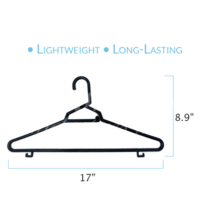 17 INCH PLASTIC ROUND TOP HANGERS 250 BOX - NB KSS 17