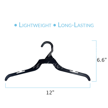 12 INCH PLASTIC TOP HANGERS 500 BOX - NB W226