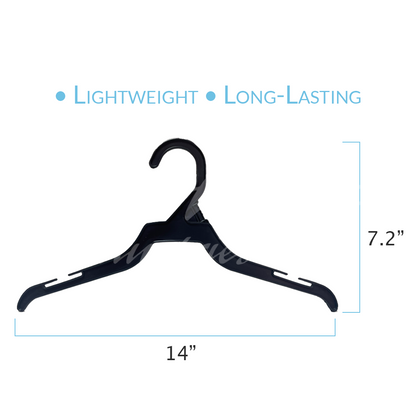 14 INCH PLASTIC TOP HANGERS 500 BOX - NB 227