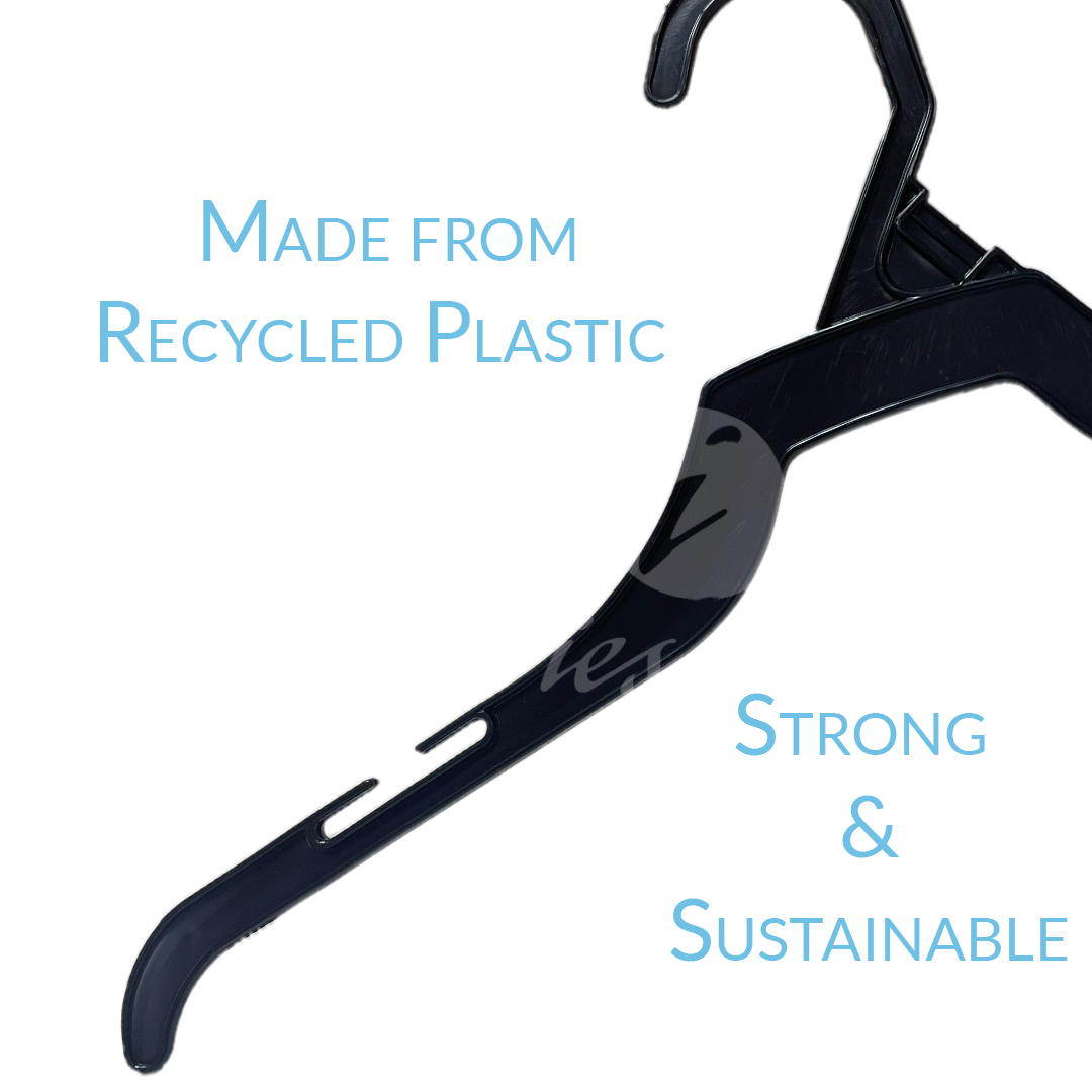 12 INCH PLASTIC TOP HANGERS 500 BOX - NB W226