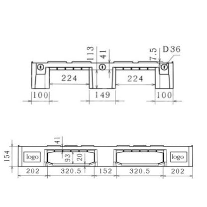 Euro Pallet – Solid Surface with Safety Rims (Model: PL120816/H)