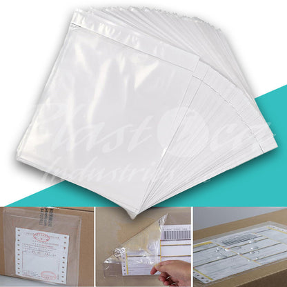 145mm x 180mm Self Adhesive Document Pouch Clear Recycled AWB Bag for Shipping Air Way Bill Packing Slip Pouch Shipping Envelope Label Sticker