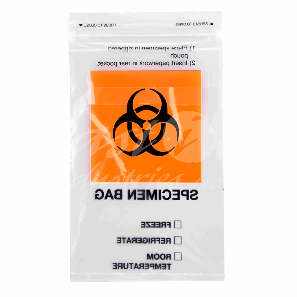Specimen Bags 6"x9" | Medical Sample Bags | Biohazard & Pathology Specimen Pouches – Red, Orange, Yellow