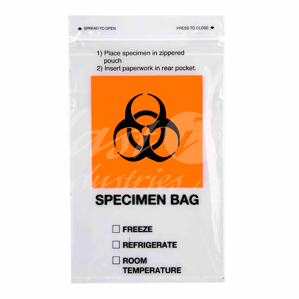 Specimen Bags 6"x9" | Medical Sample Bags | Biohazard & Pathology Specimen Pouches – Red, Orange, Yellow