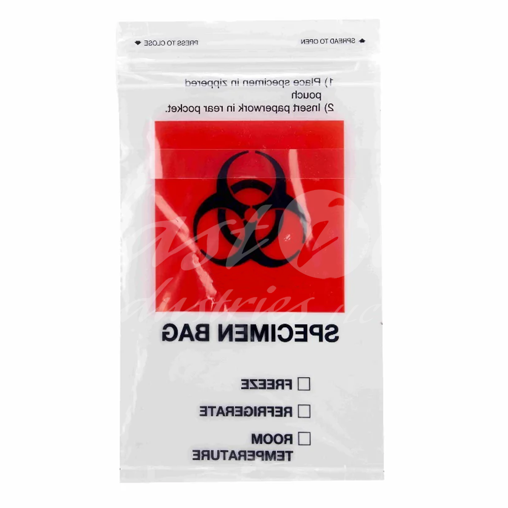 Specimen Bags 6"x9" | Medical Sample Bags | Biohazard & Pathology Specimen Pouches – Red, Orange, Yellow