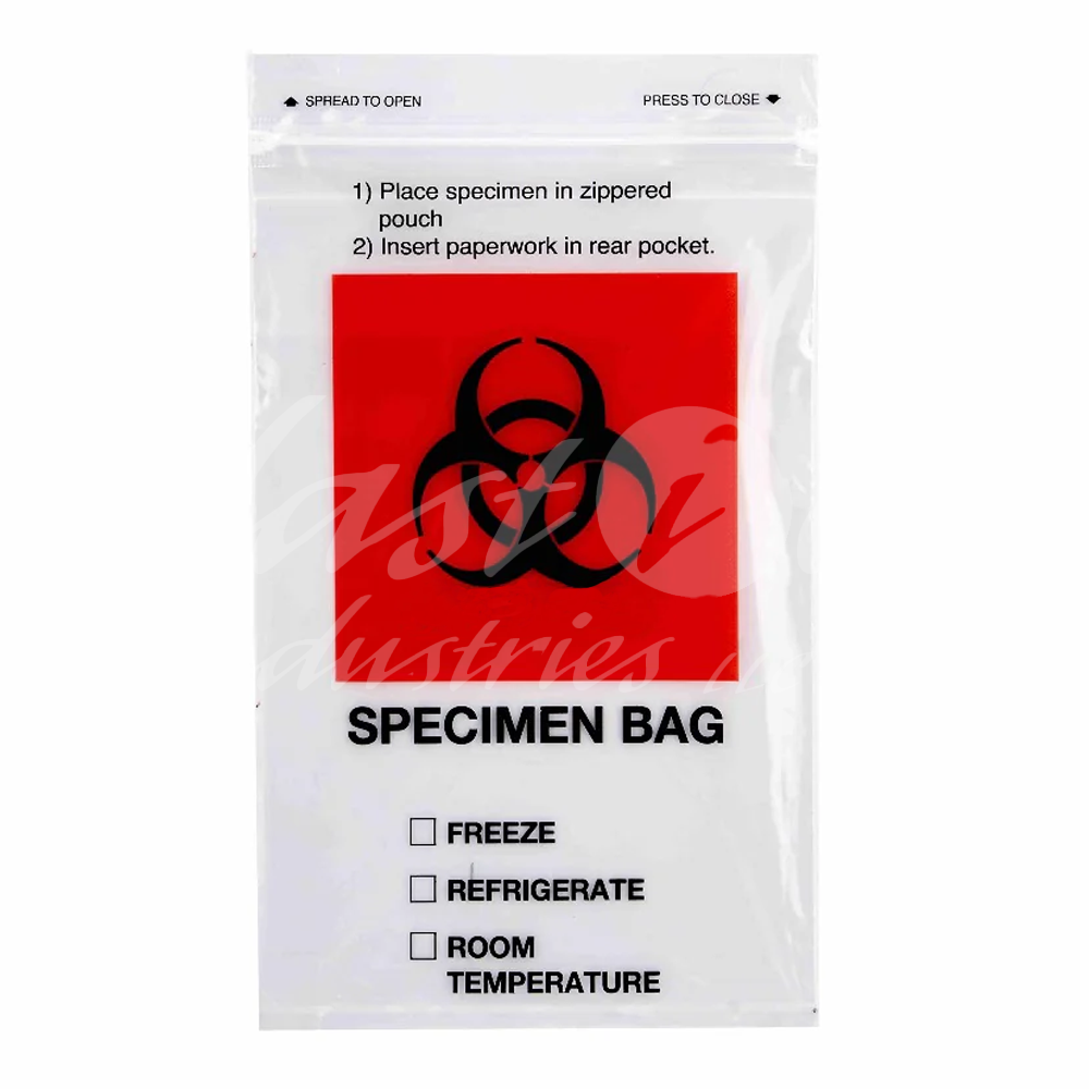 Specimen Bags 6"x9" | Medical Sample Bags | Biohazard & Pathology Specimen Pouches – Red, Orange, Yellow