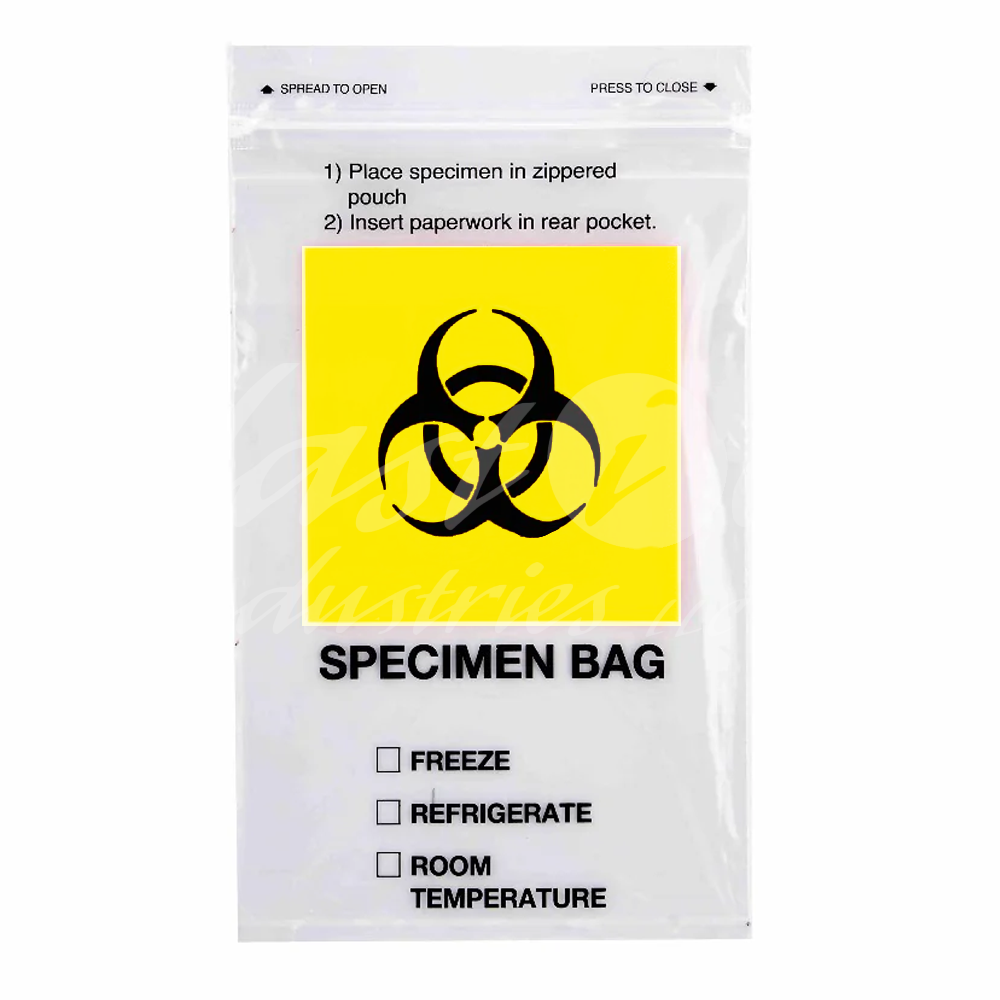 Specimen Bags 6"x9" | Medical Sample Bags | Biohazard & Pathology Specimen Pouches – Red, Orange, Yellow