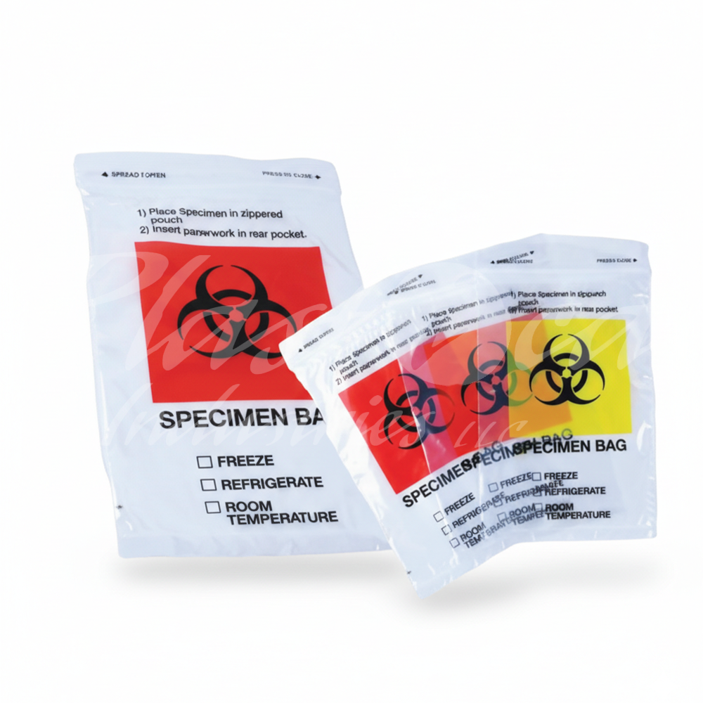 Specimen Bags 6"x9" | Medical Sample Bags | Biohazard & Pathology Specimen Pouches – Red, Orange, Yellow