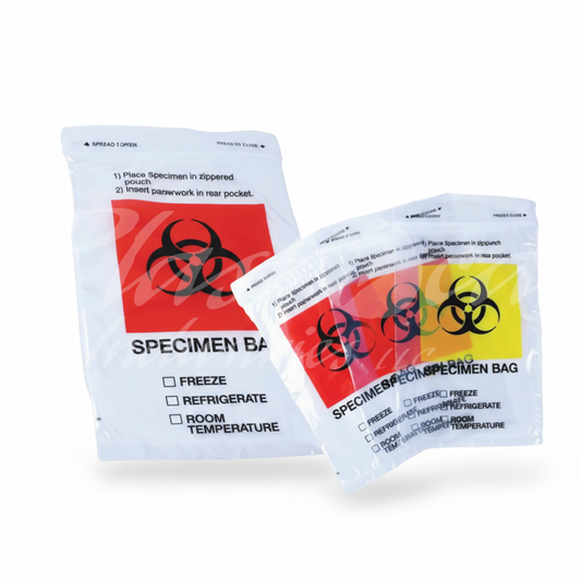 Specimen Bags 6"x9" | Medical Sample Bags | Biohazard & Pathology Specimen Pouches – Red, Orange, Yellow