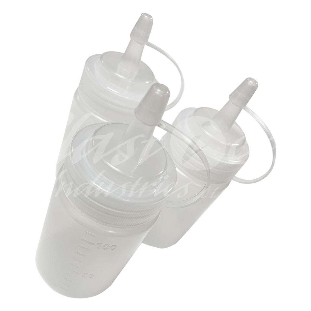 Squeeze Bottles – 120ml / 4oz Plastic Condiment Dispensers with Caps for Ketchup, Mustard, Sauces, Oil & More – Refillable & Easy to Use