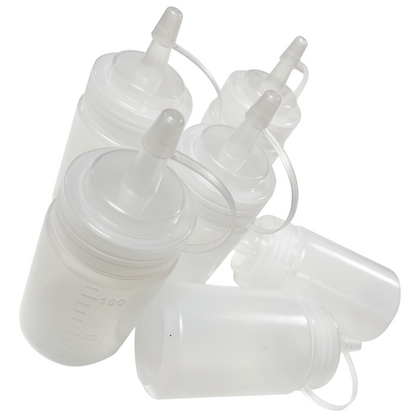 Squeeze Bottles – 120ml / 4oz Plastic Condiment Dispensers with Caps for Ketchup, Mustard, Sauces, Oil & More – Refillable & Easy to Use