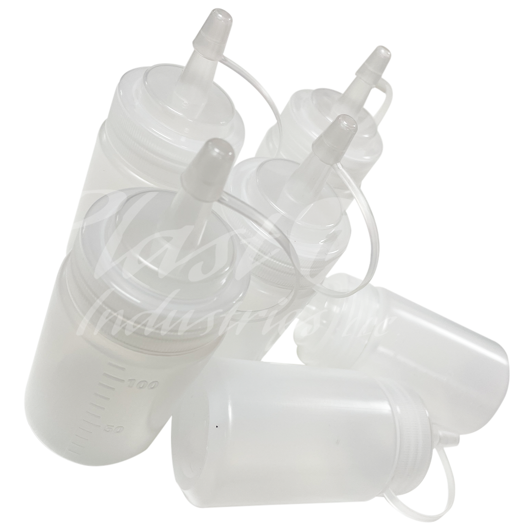 Squeeze Bottles – 120ml / 4oz Plastic Condiment Dispensers with Caps for Ketchup, Mustard, Sauces, Oil & More – Refillable & Easy to Use