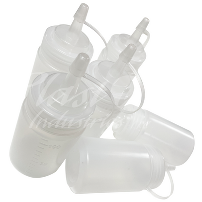 Squeeze Bottles – 120ml / 4oz Plastic Condiment Dispensers with Caps for Ketchup, Mustard, Sauces, Oil & More – Refillable & Easy to Use