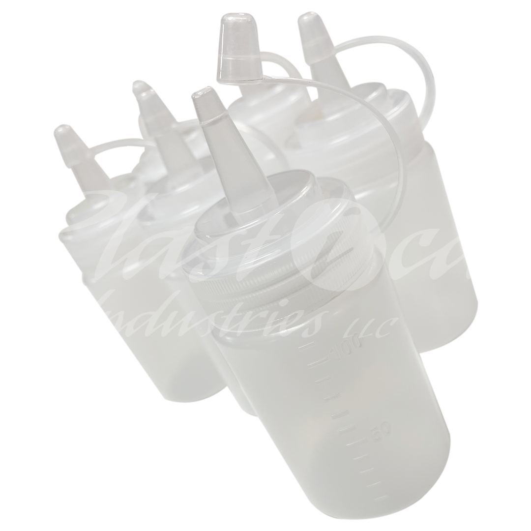 Squeeze Bottles – 120ml / 4oz Plastic Condiment Dispensers with Caps for Ketchup, Mustard, Sauces, Oil & More – Refillable & Easy to Use