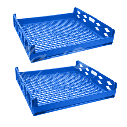 Plastic Storage Crate 750x650x150mm Stackable Food Grade Bread, Toast Crate Heavy Duty
