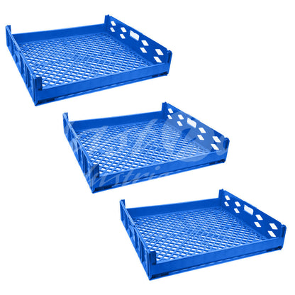 Plastic Storage Crate 750x650x150mm Stackable Food Grade Bread, Toast Crate Heavy Duty