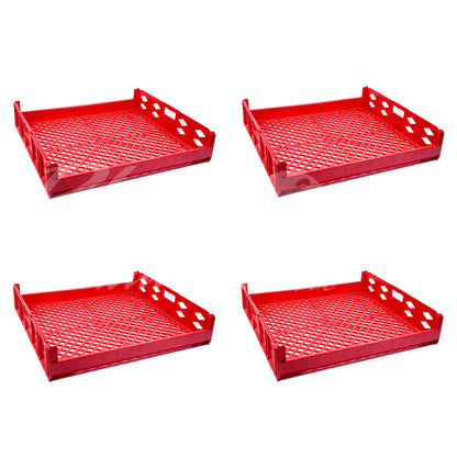 Plastic Storage Crate 750x650x150mm Stackable Food Grade Bread, Toast Crate Heavy Duty
