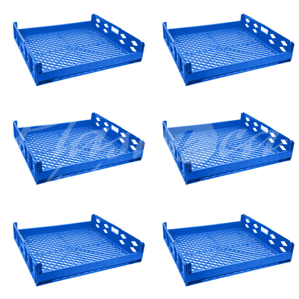 Plastic Storage Crate 750x650x150mm Stackable Food Grade Bread, Toast Crate Heavy Duty