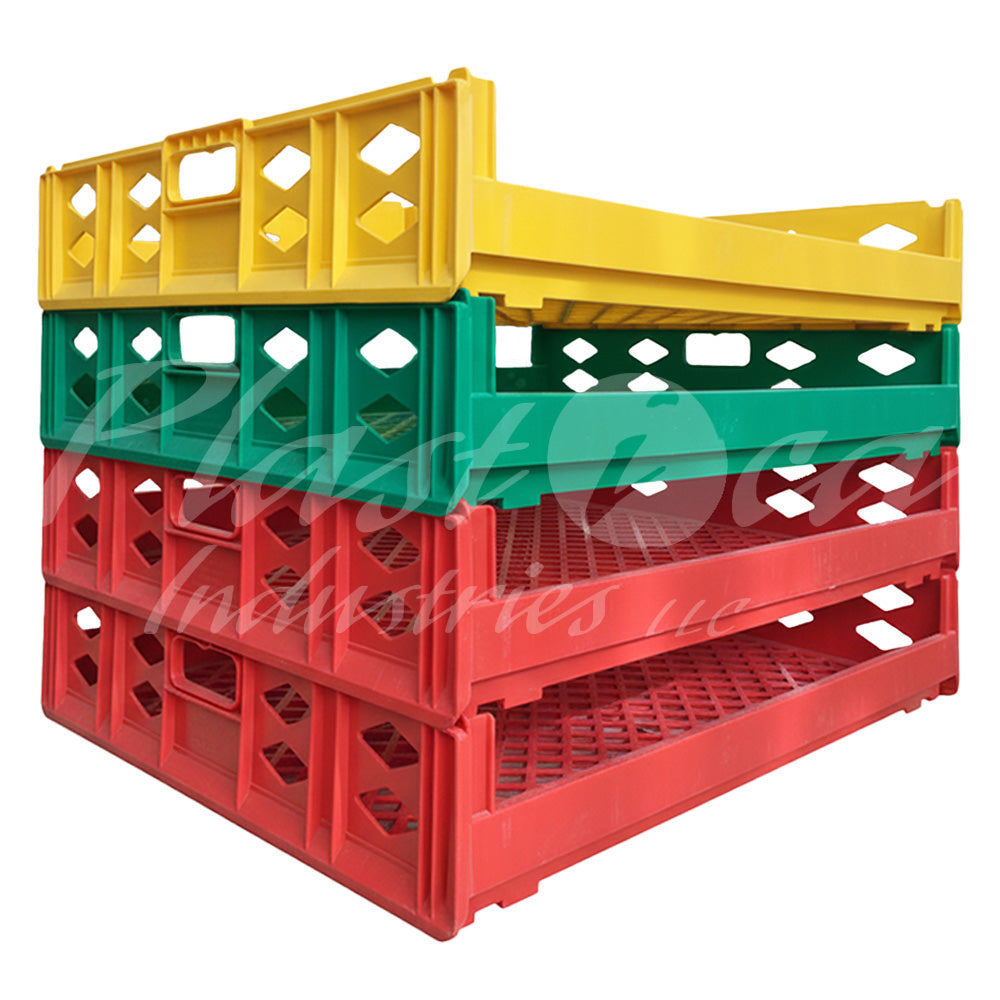 Plastic Storage Crate 750x650x150mm Stackable Food Grade Bread, Toast Crate Heavy Duty
