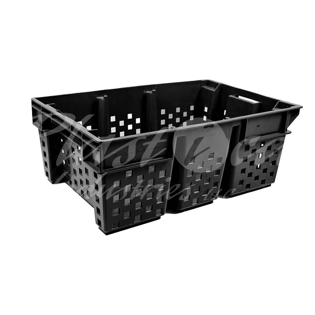 Plastic Storage Crate 580x380x220mm Stackable Nestable Ventilated  Date Crate, Fruit Heavy Duty