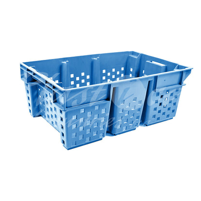 Plastic Storage Crate 580x380x220mm Stackable Nestable Ventilated  Date Crate, Fruit Heavy Duty