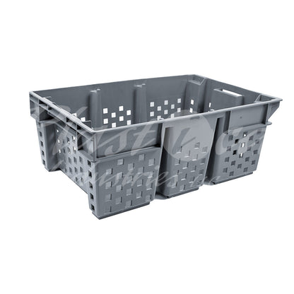 Plastic Storage Crate 580x380x220mm Stackable Nestable Ventilated  Date Crate, Fruit Heavy Duty