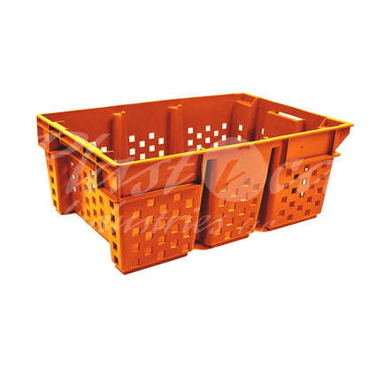 Plastic Storage Crate 580x380x220mm Stackable Nestable Ventilated  Date Crate, Fruit Heavy Duty