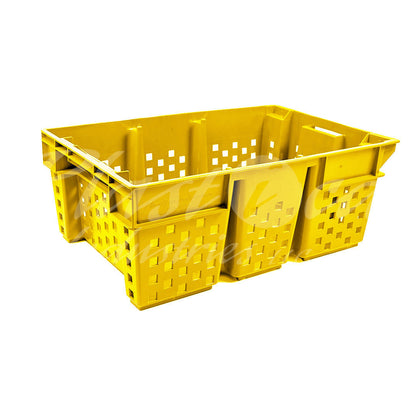 Plastic Storage Crate 580x380x220mm Stackable Nestable Ventilated  Date Crate, Fruit Heavy Duty