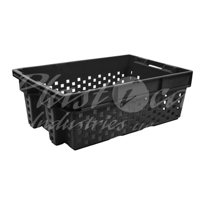 Plastic Storage Crate 580x380x220mm Stackable Nestable Ventilated Vegetable Crate Heavy Duty