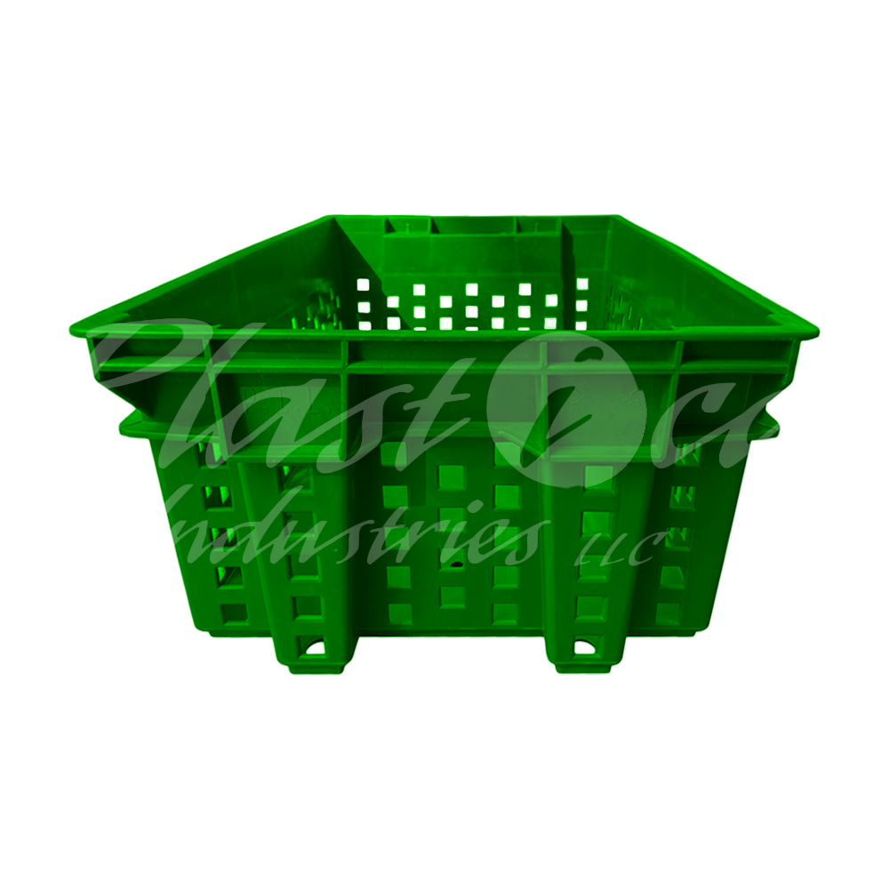 Plastic Storage Crate 580x380x220mm Stackable Nestable Ventilated Vegetable Crate Heavy Duty
