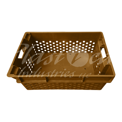 Plastic Storage Crate 580x380x220mm Stackable Nestable Ventilated Vegetable Crate Heavy Duty