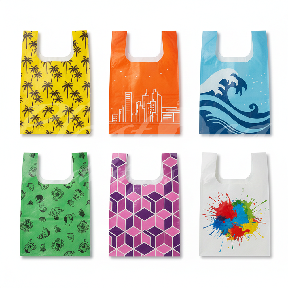 Vest Cut Bags | T-Shirt Bags / Shopping Bags | Plastic Carrier Bags – Customized Sizes & Designs
