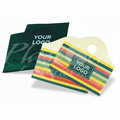 Wave Cut Handle Bags | Die-Cut Plastic Shopping & Carrier Bags | Customized Sizes & Designs