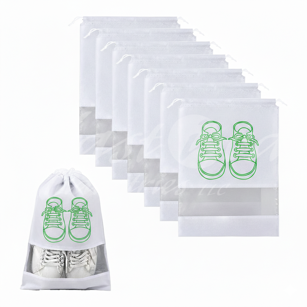 Shoe Storage Bags with Transparent Window – Large Capacity 44x32cm | Durable Non-Woven Travel & Organizer Bags